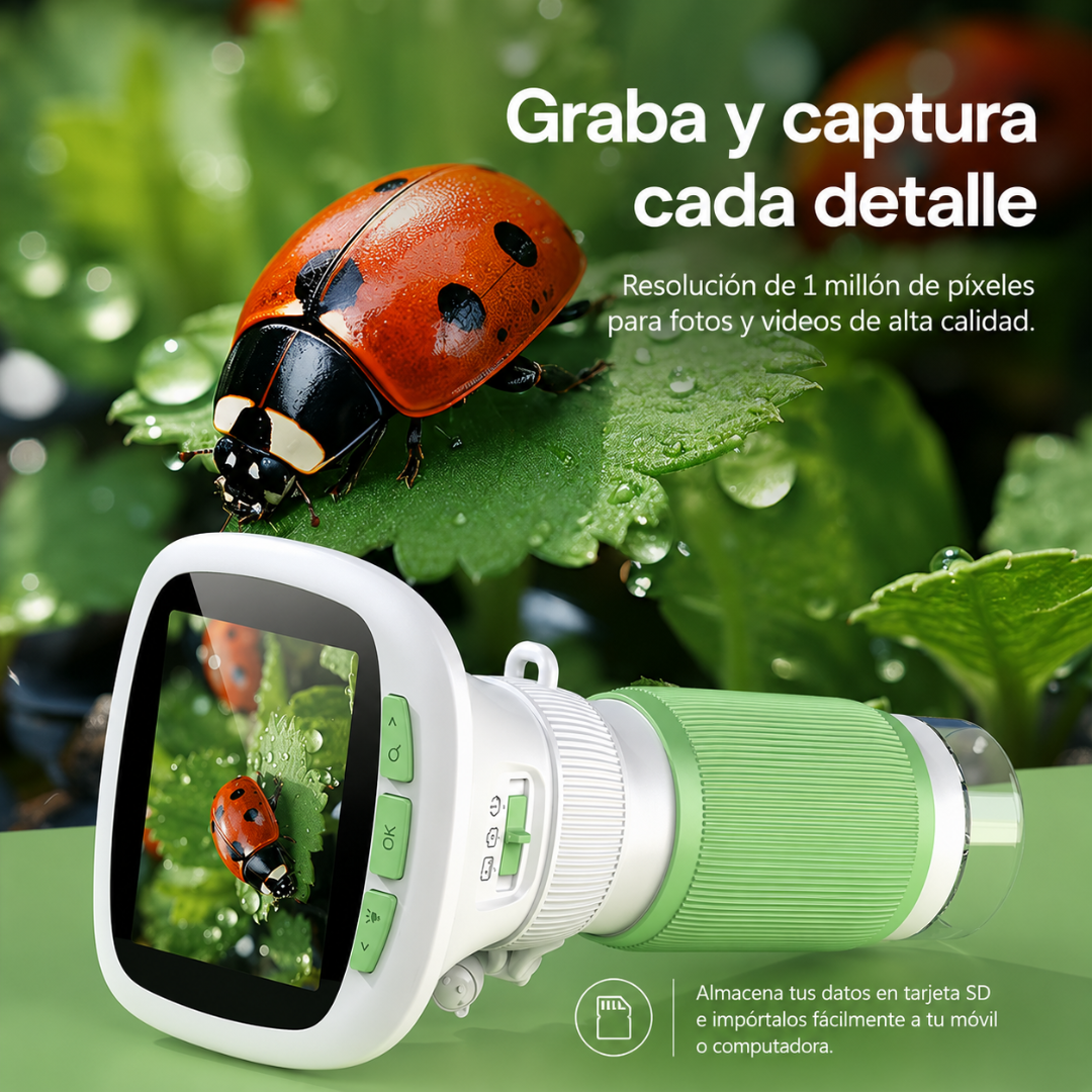 Microscopio Digital Portátil con Pantalla HD